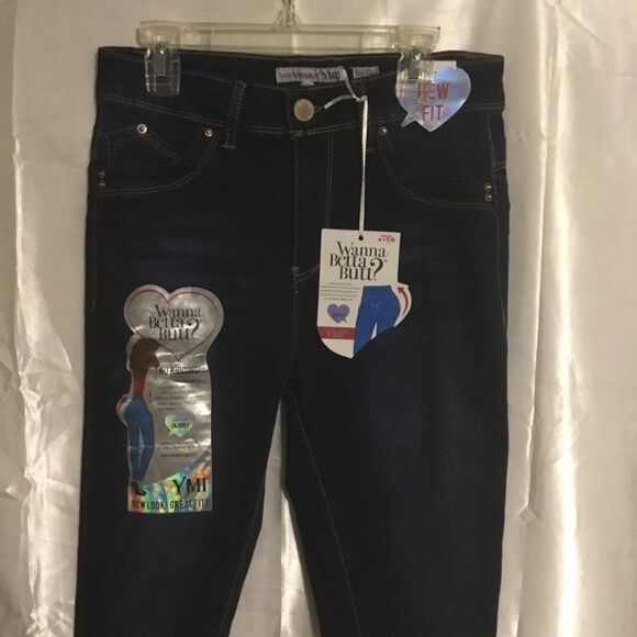YMI Wanna Betta Butt Dark Wash High Waisted Skinny Jeans 7 - Picture 4 of 4